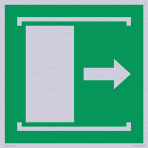 E033 safe condition door slides right to open